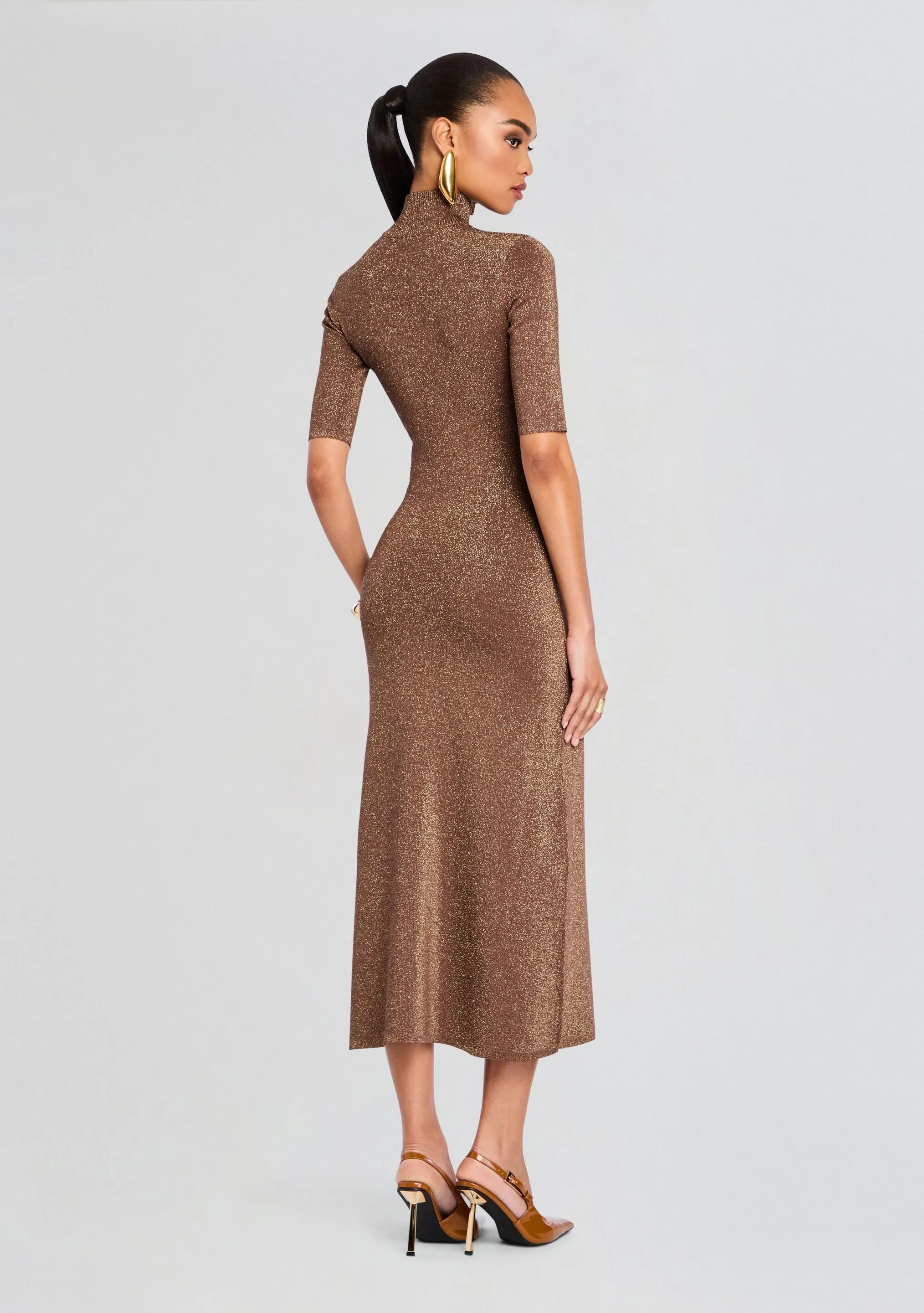 Maribel Metallic Knit Dress