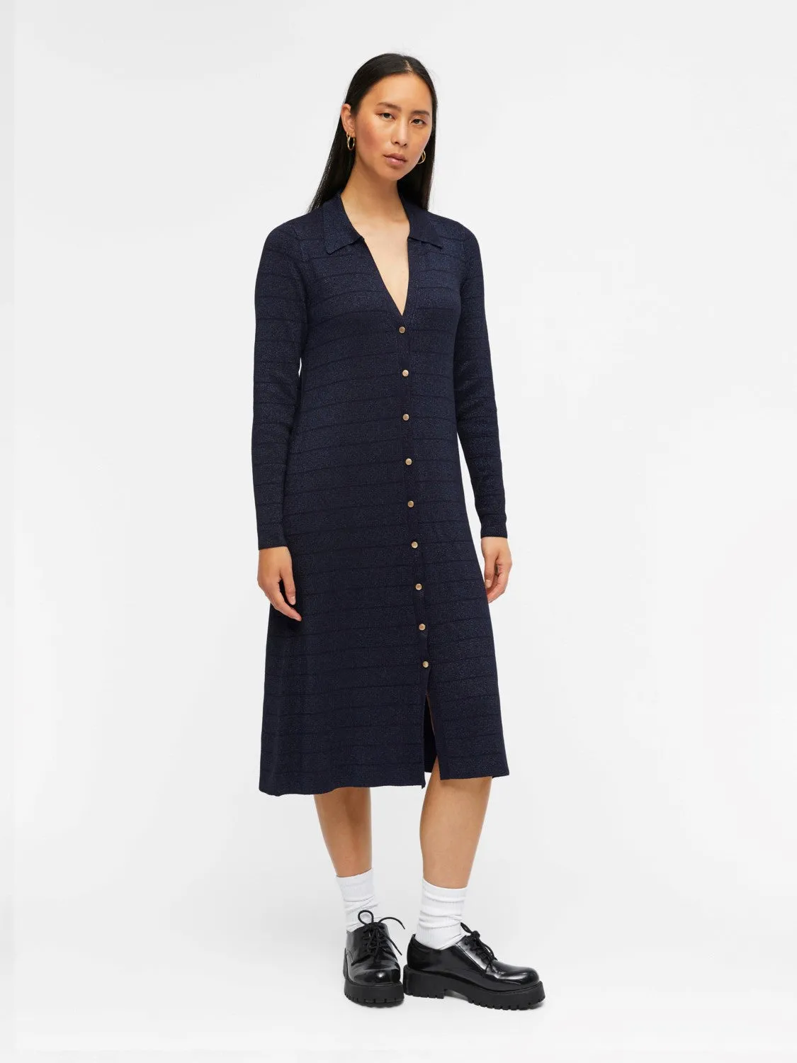 Martina Cardigan Knit Dress (Sky Captain)