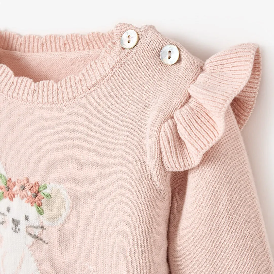 Meadow Mouse Sweater & Footed Pant Set