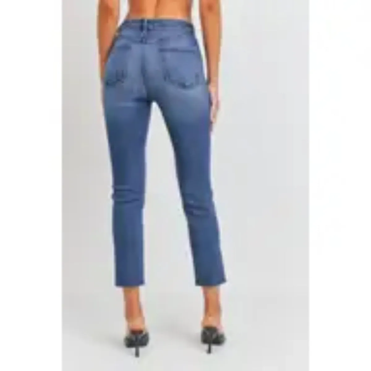 Medium Wash Clean Slender Straight Jean