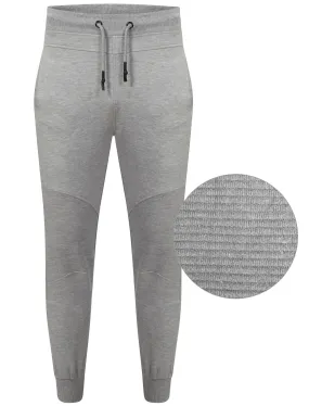 Mens Brendon Qutory Cuffed Joggers in Grey Marl