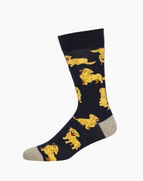 MENS GOLDEN RETRIEVER BAMBOO SOCK