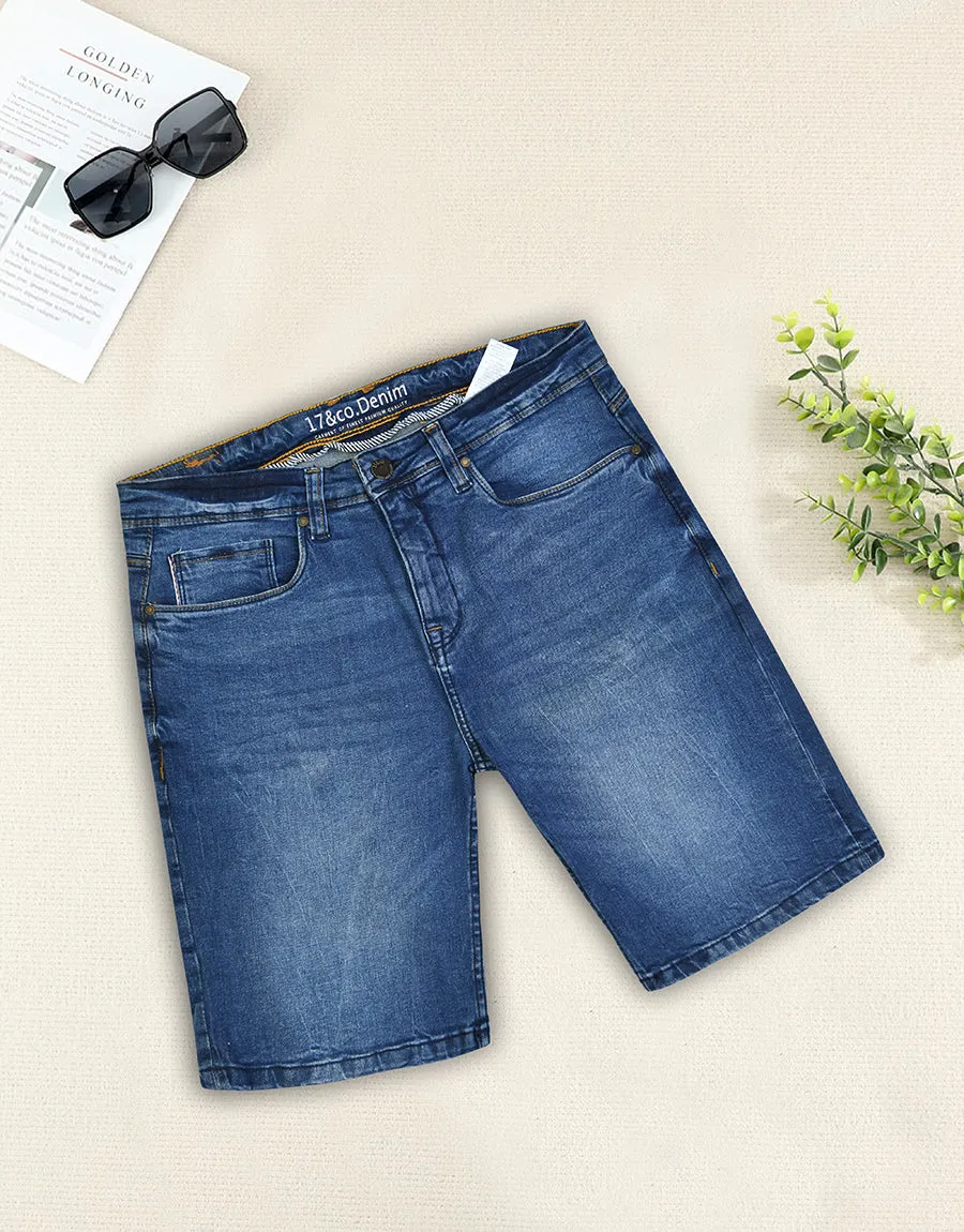 Men's Nefza Vintage Denim Jeans Shorts - Blue