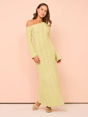 Mon Renn Waves Midi Dress in Green