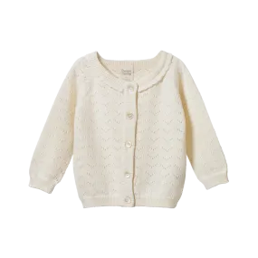 Nature Baby - Piper Cardigan - Natural Pointelle