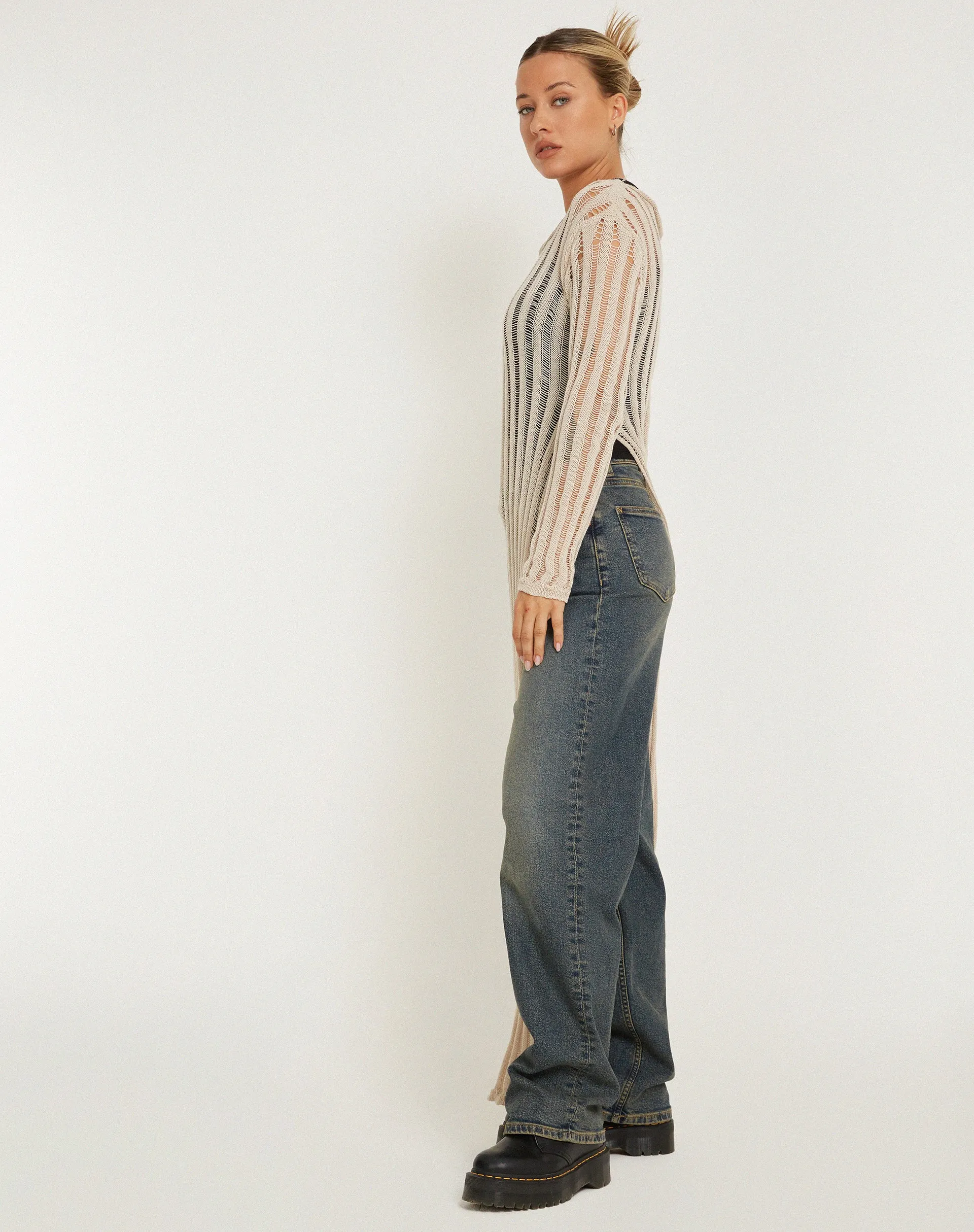 Nekici Long Sleeve Top in Natural