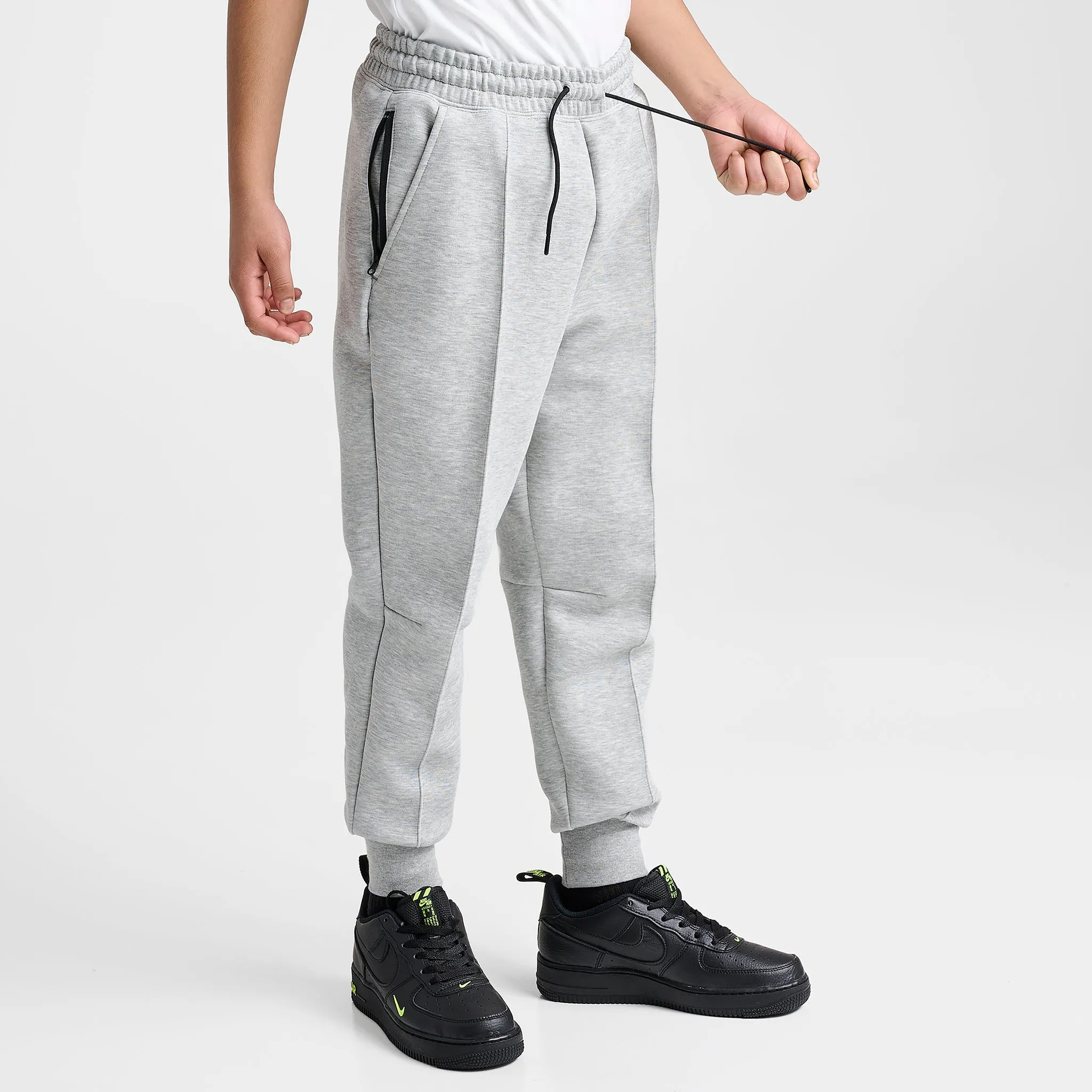 Nike Sportswear Junior Girls' Tech Fleece Joggers Dark Grey Heather / Black - Black