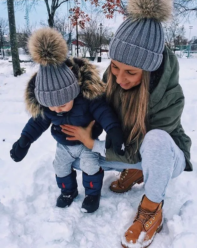 Original Grey Natural Fur Pomkin Hat