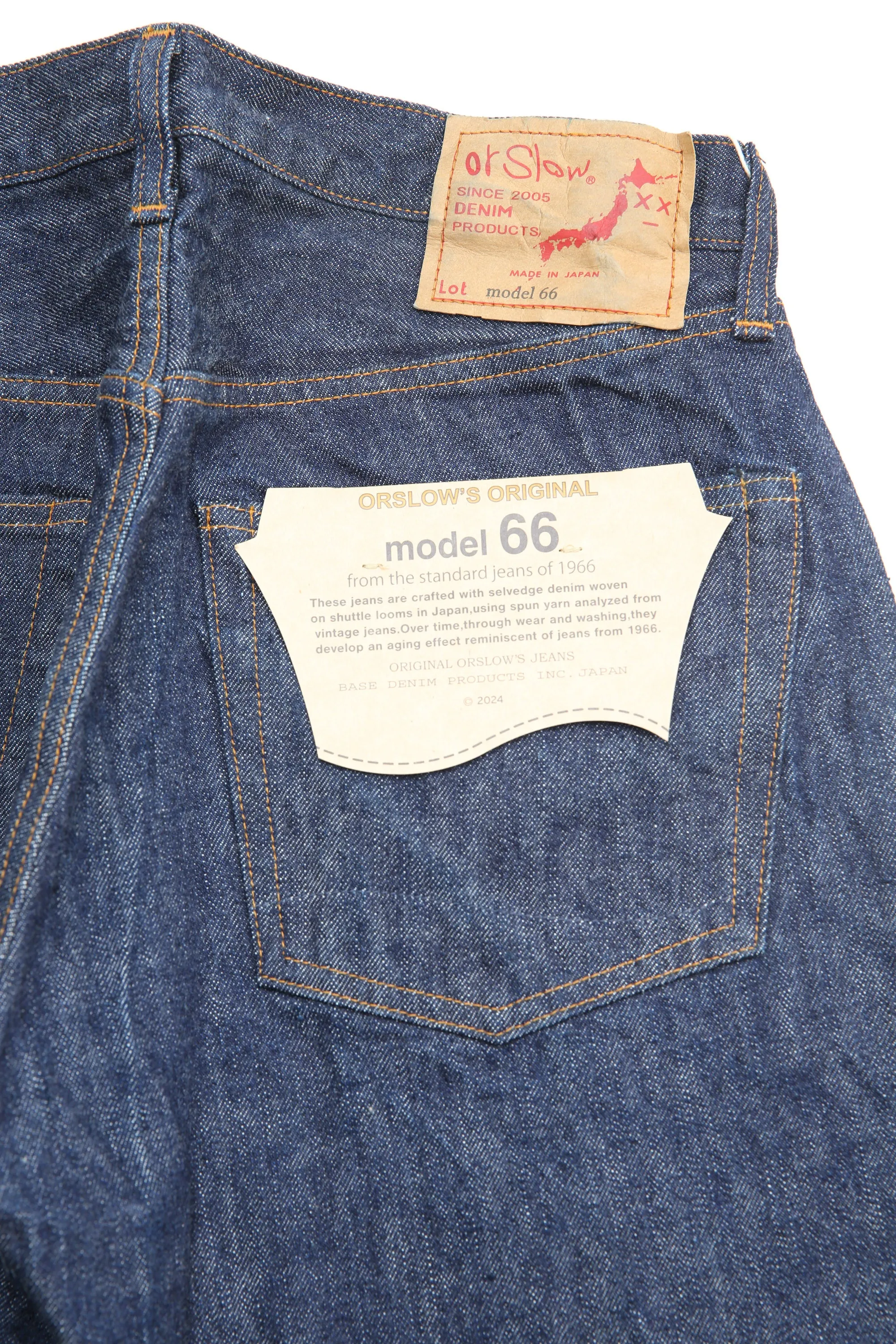 orSlow MODEL 66 1966's STANDARD DENIM PANTS - One Wash