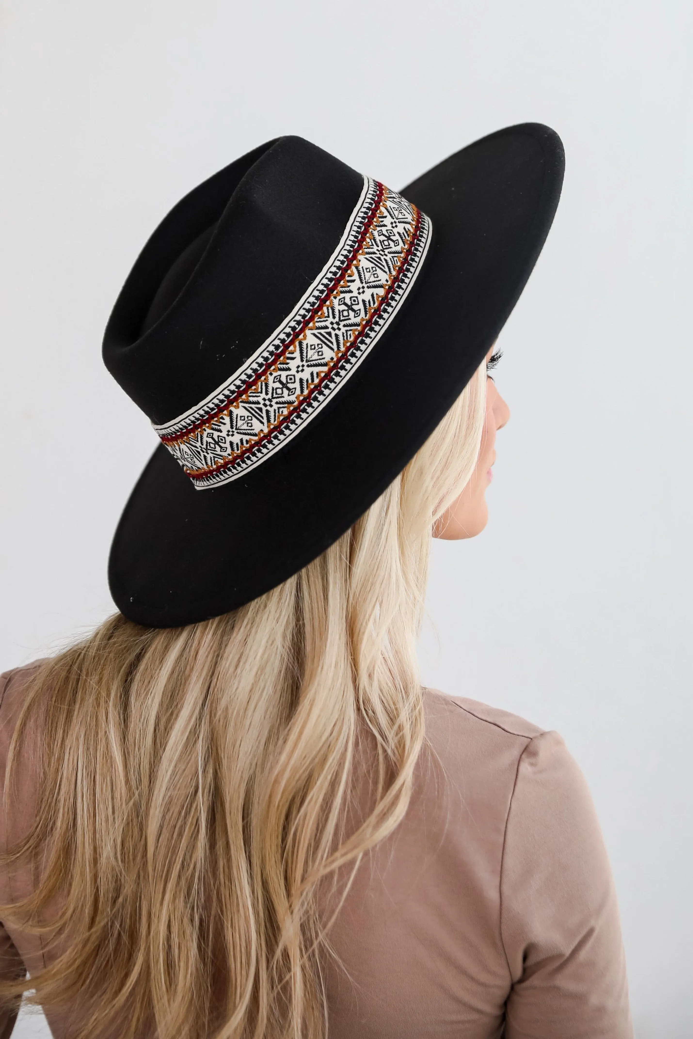 Out West Vibe Black Wide Brim Fedora Hat