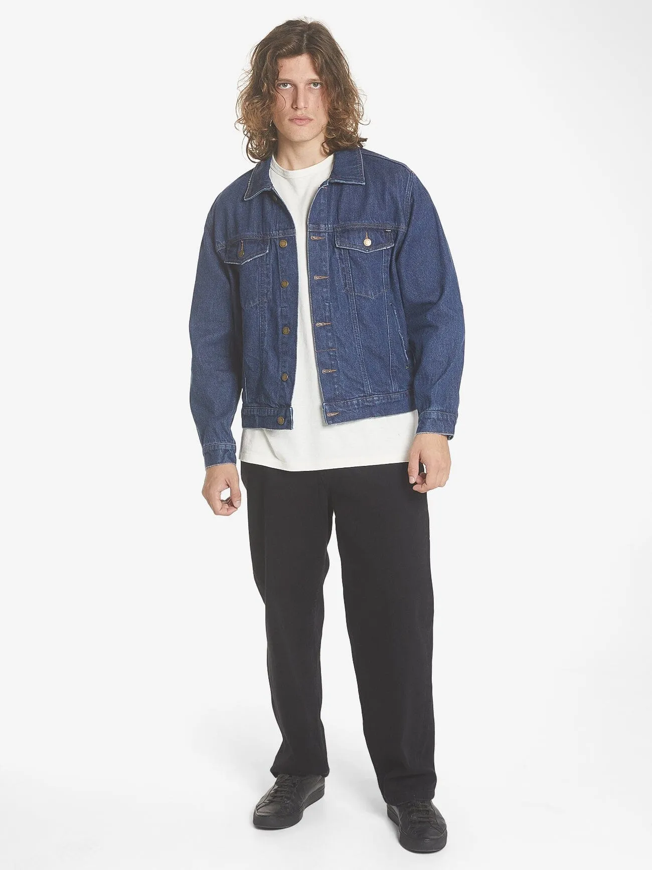 Oversized Wanderer Denim Jacket - Double Indigo Rinse