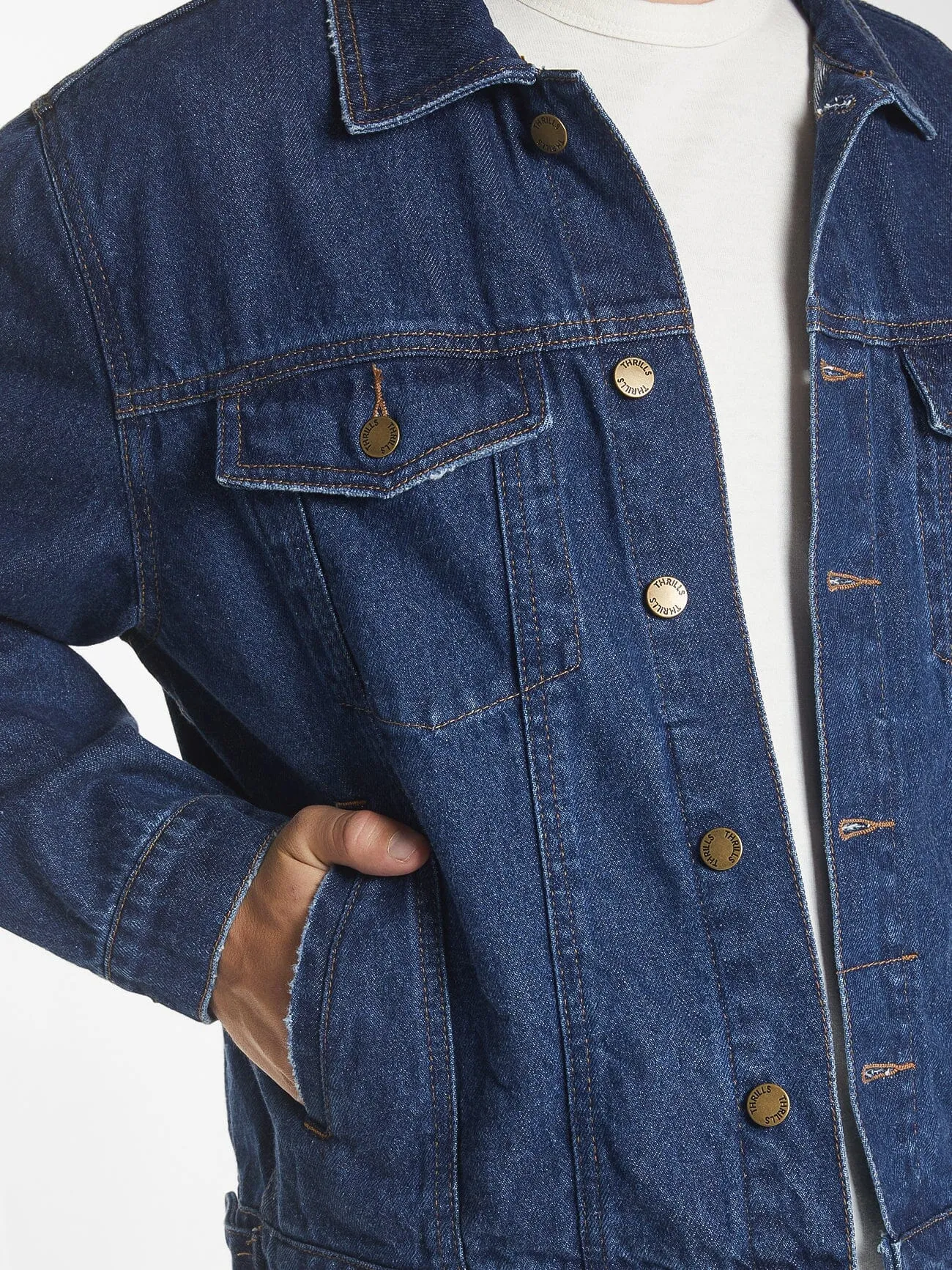 Oversized Wanderer Denim Jacket - Double Indigo Rinse