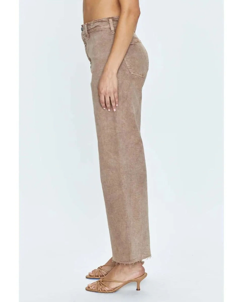 Penny Crop High Rise Wide Cashew