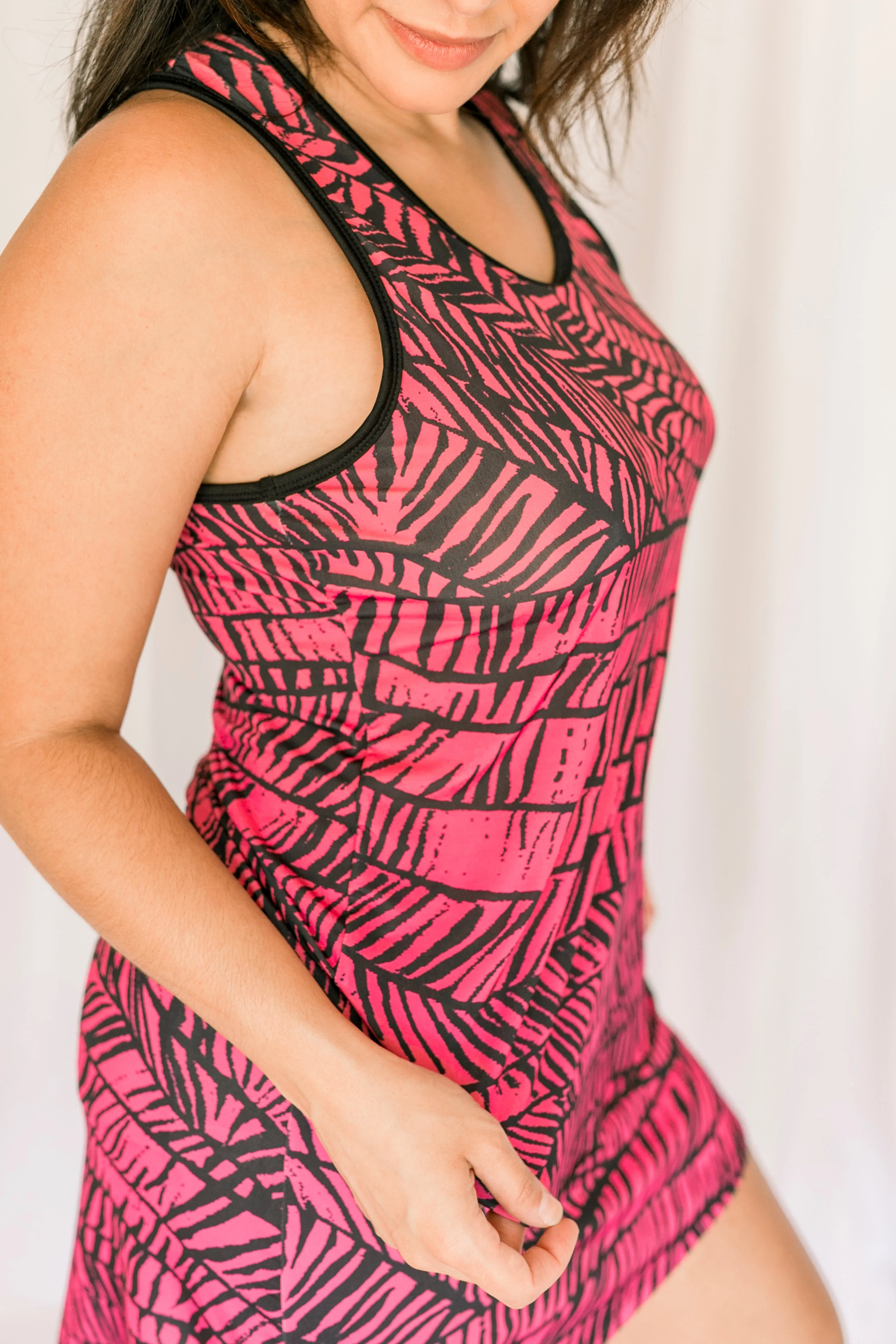 Pink Black Jungle Fitness Tank