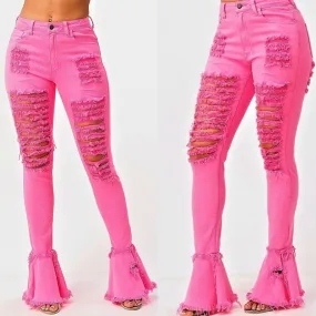 Pink Denim Jeans