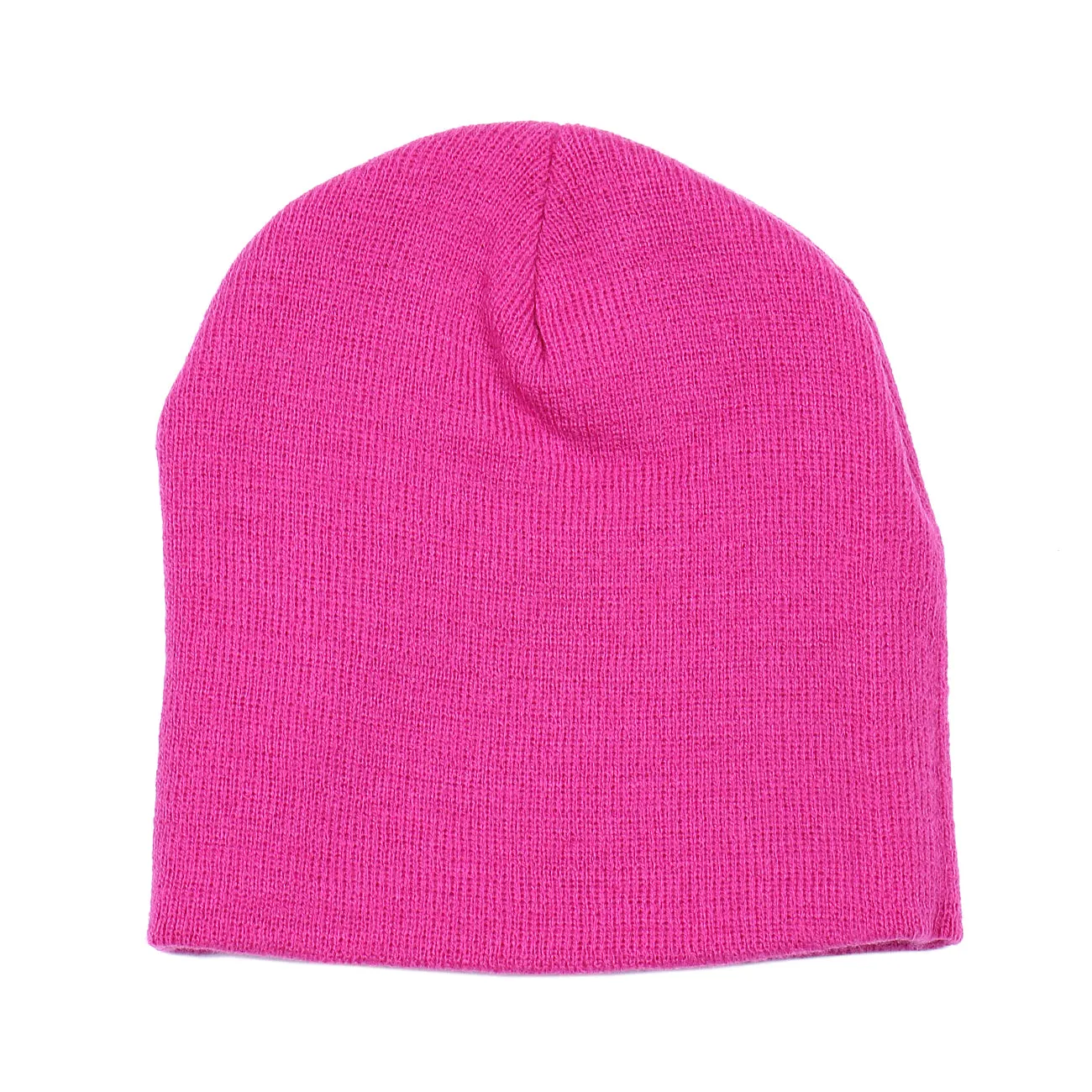 Plain 8.25" Short Knitted Beanie