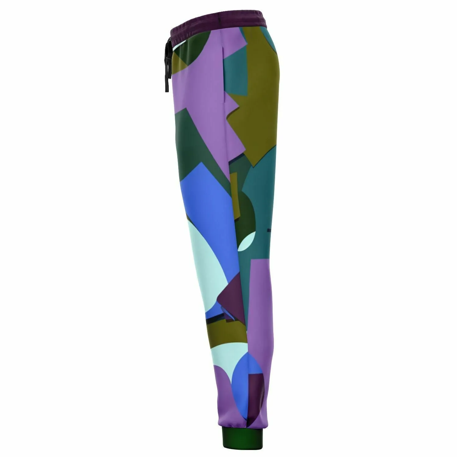 Purple Rhapsody Abstract Colorblock Eco-Poly Unisex Joggers