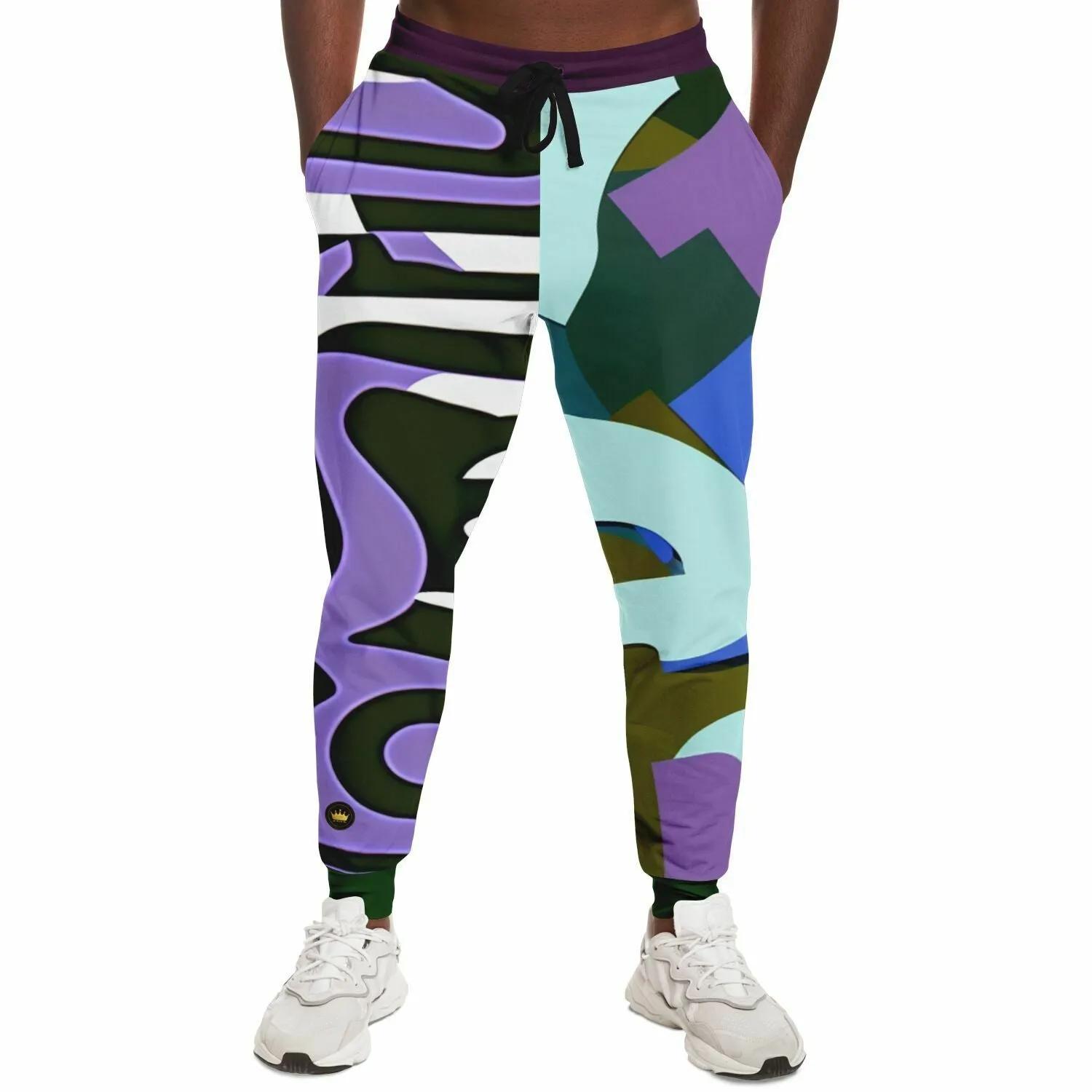 Purple Rhapsody Abstract Colorblock Eco-Poly Unisex Joggers