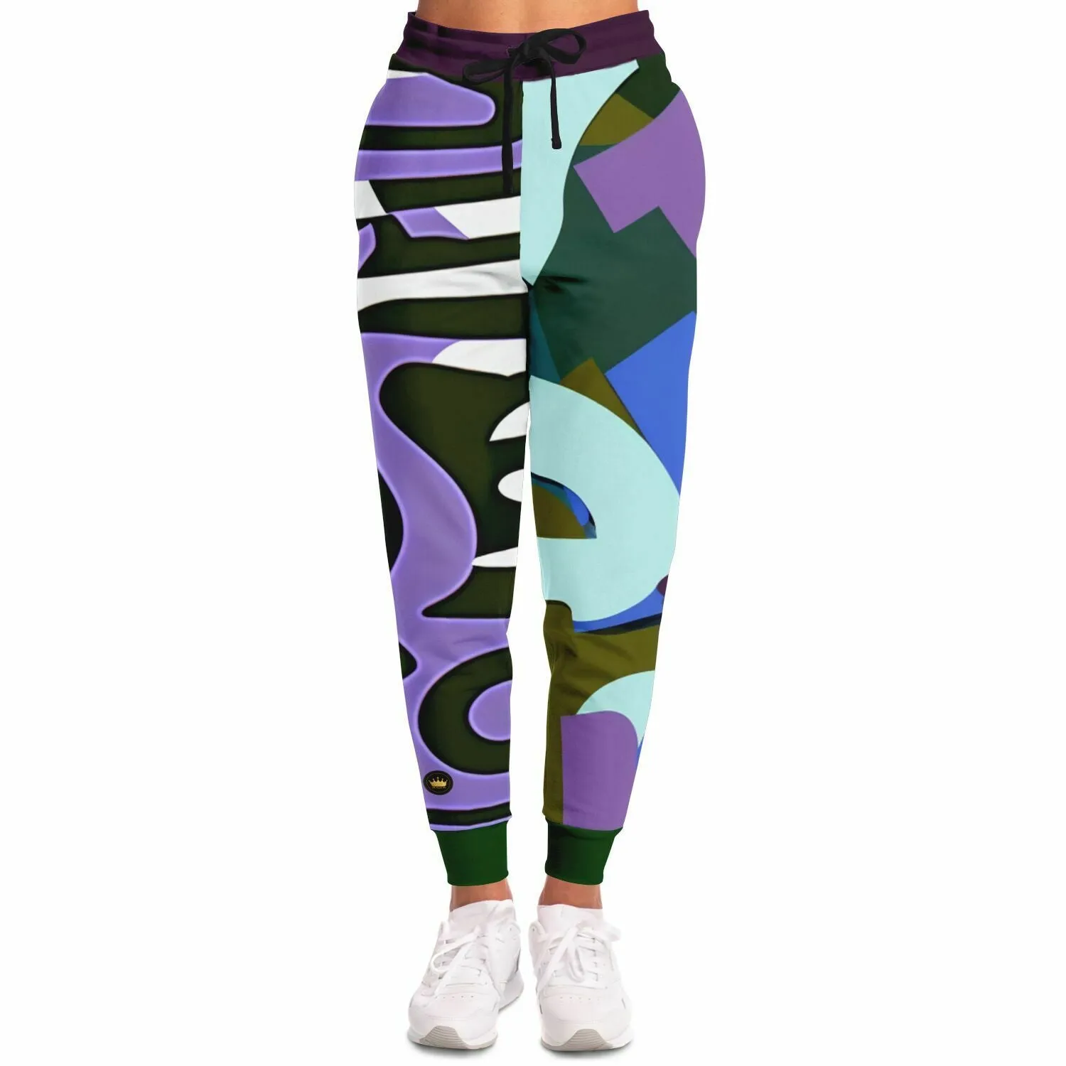 Purple Rhapsody Abstract Colorblock Eco-Poly Unisex Joggers