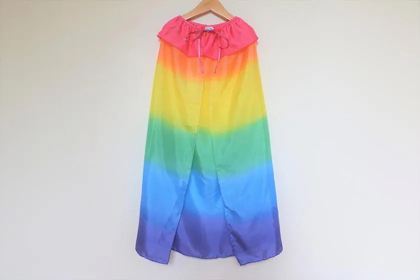 Rainbow Silk Cape