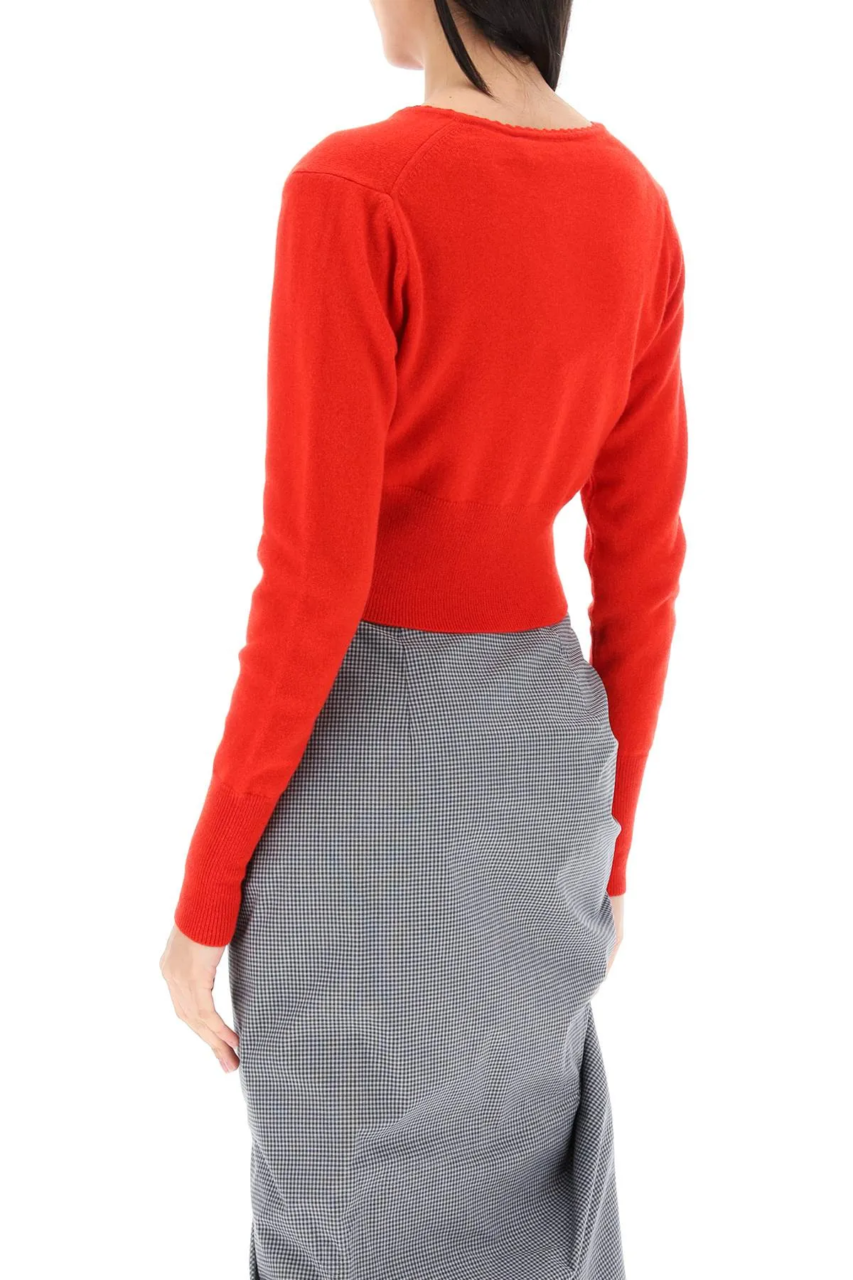 Red Vivienne Westwood Bea Cropped Cardigan