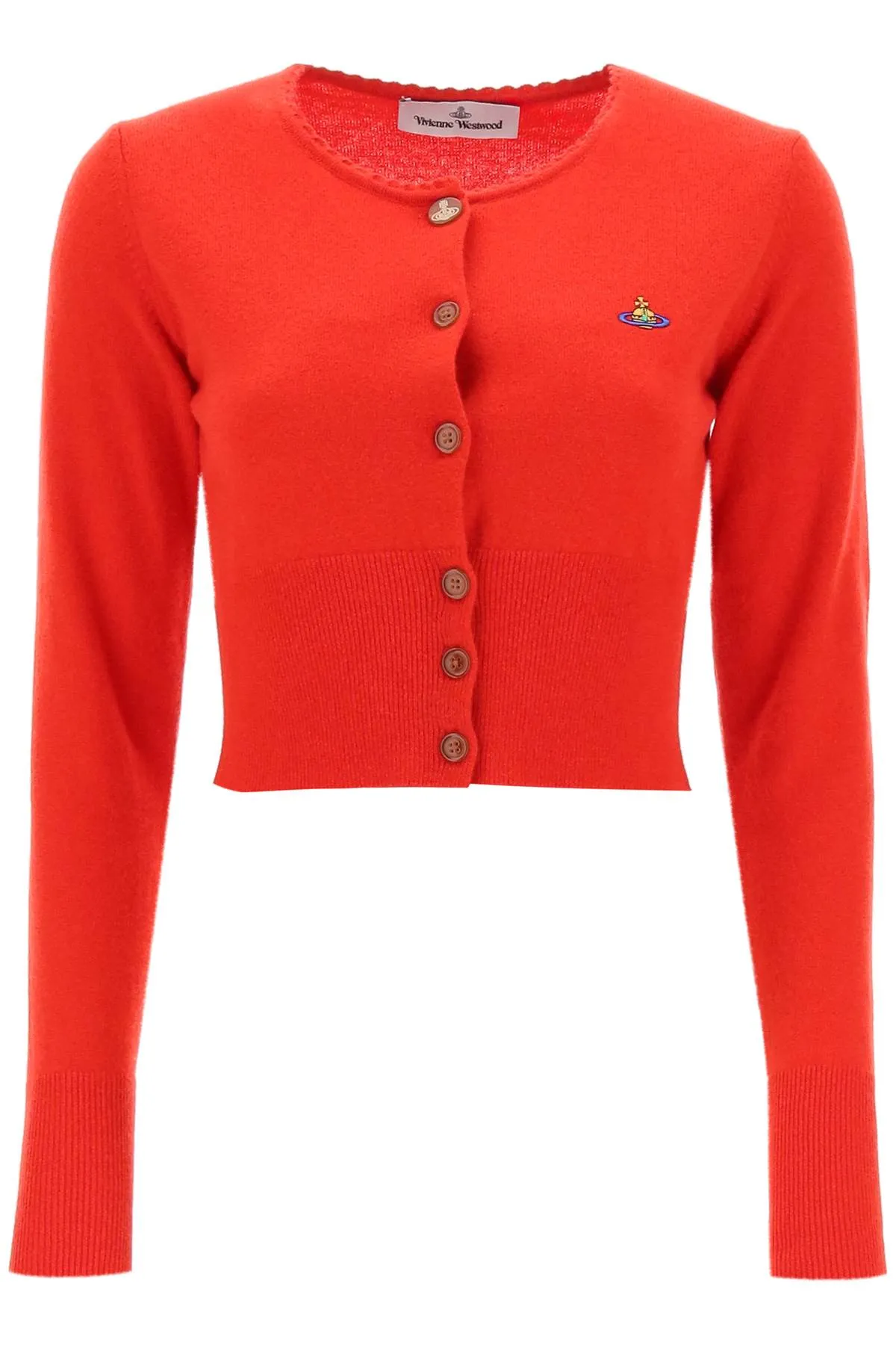 Red Vivienne Westwood Bea Cropped Cardigan