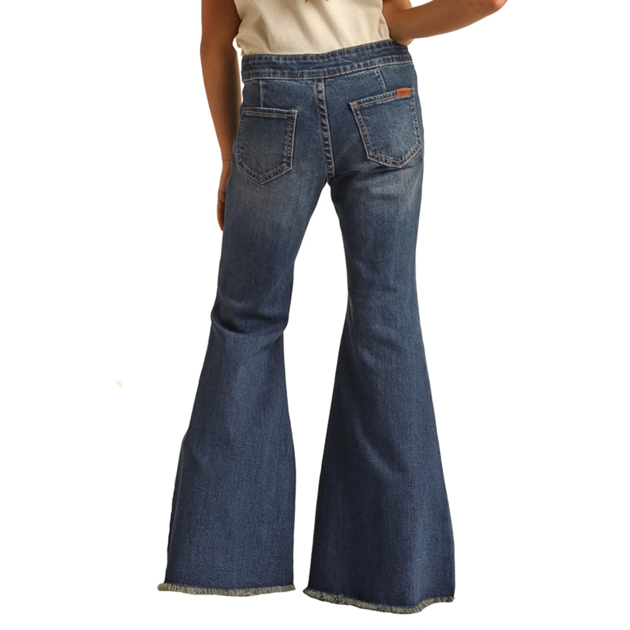 Rock & Roll Girls Med Wash Bell Bottom Jeans