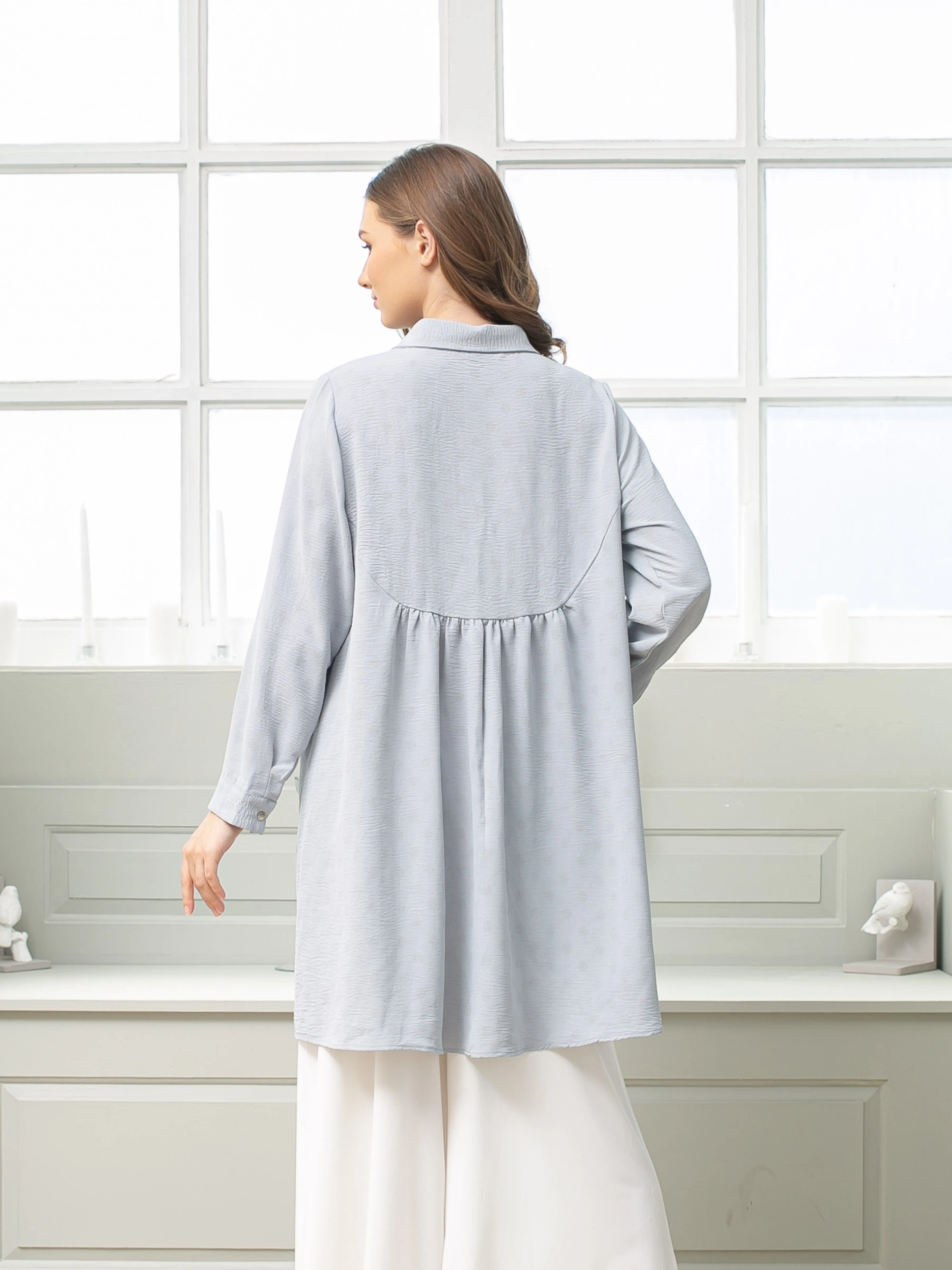 Sara Crinkle Tunic Shirt