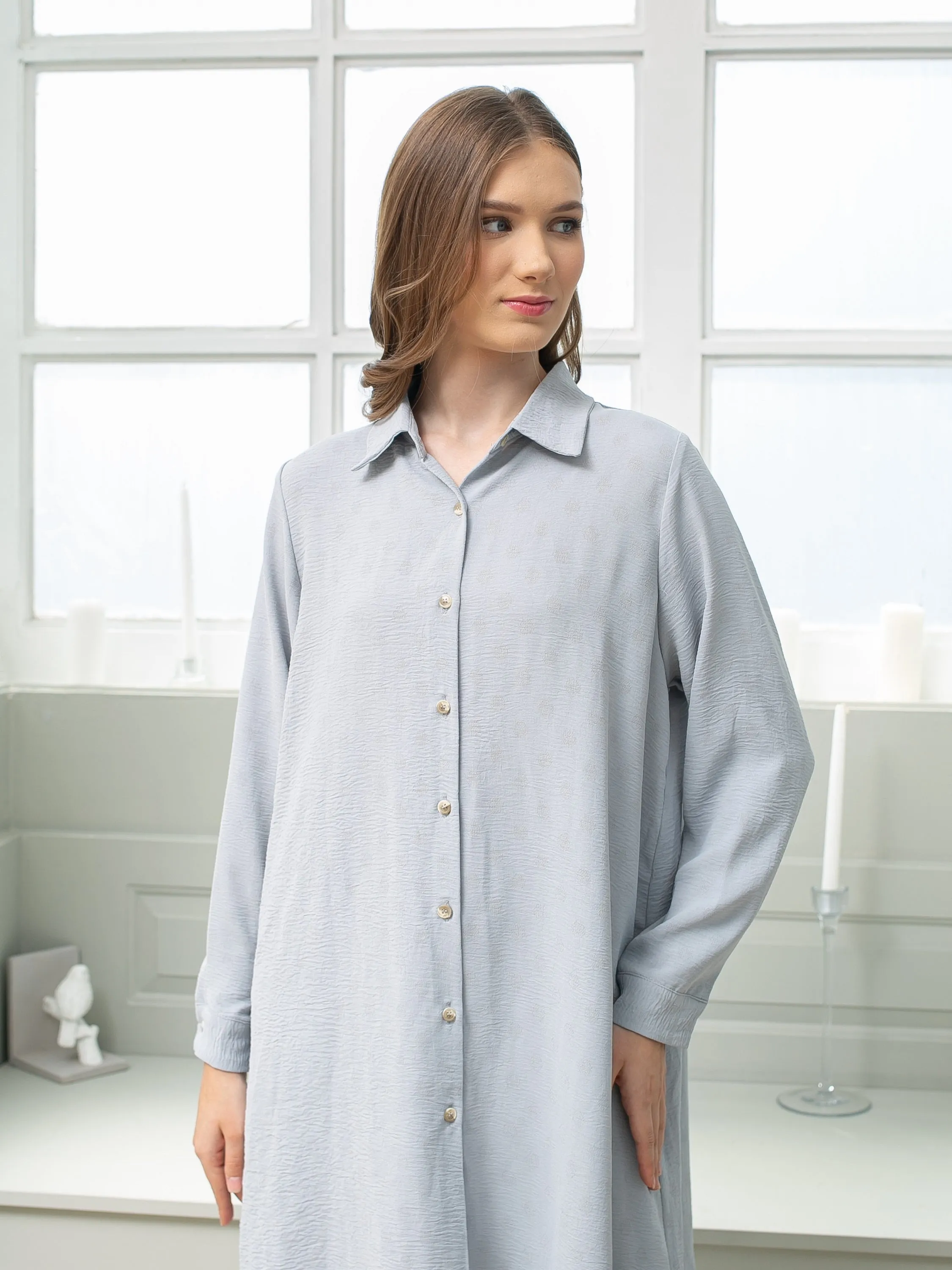 Sara Crinkle Tunic Shirt