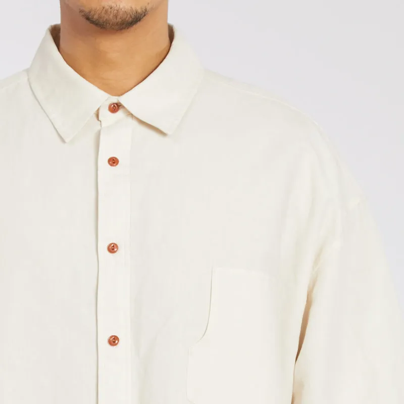 Savant Shirt - Bone Linen Cotton