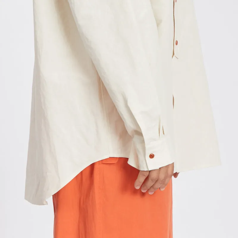 Savant Shirt - Bone Linen Cotton