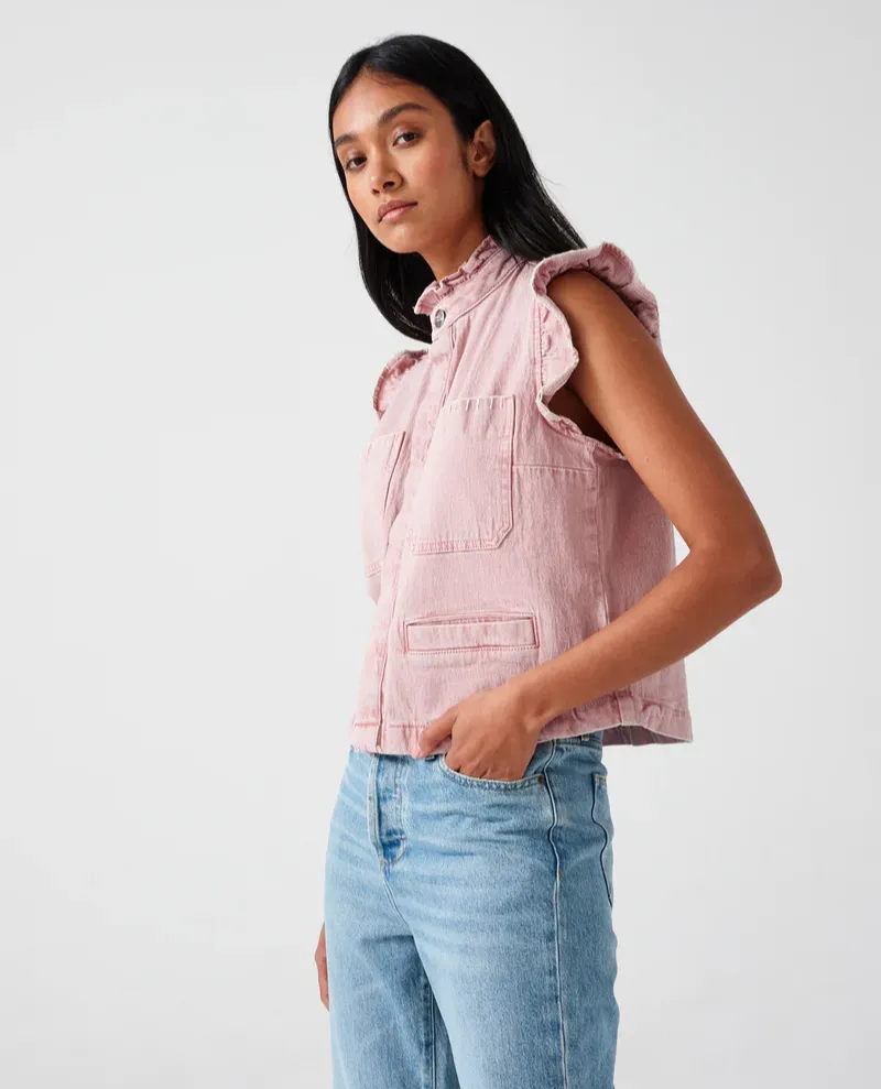 Seventy Mochi Pablo Dusty Rose Denim Waistcoat