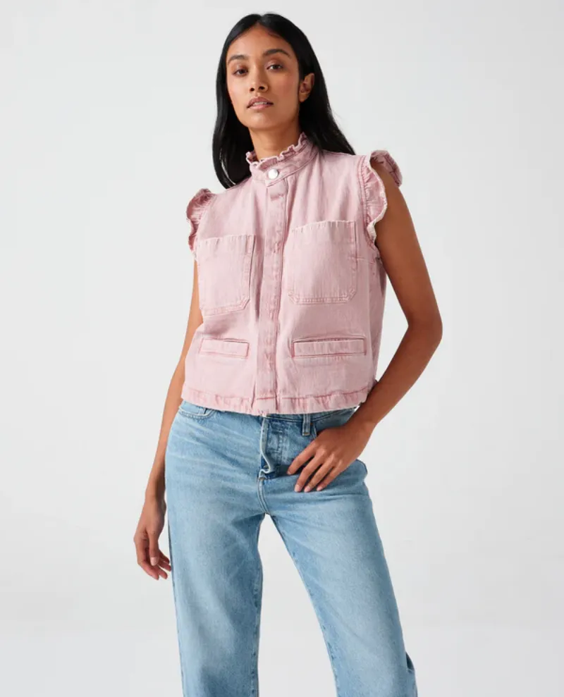 Seventy Mochi Pablo Dusty Rose Denim Waistcoat