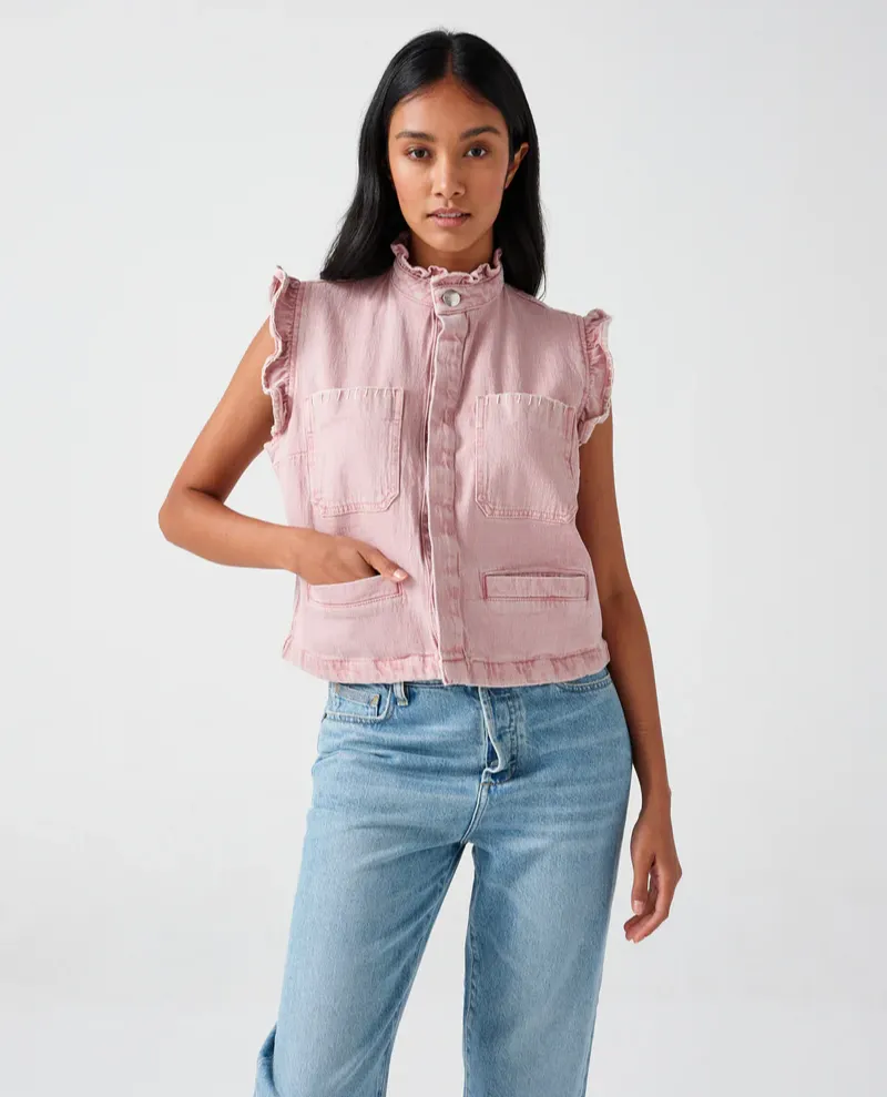 Seventy Mochi Pablo Dusty Rose Denim Waistcoat