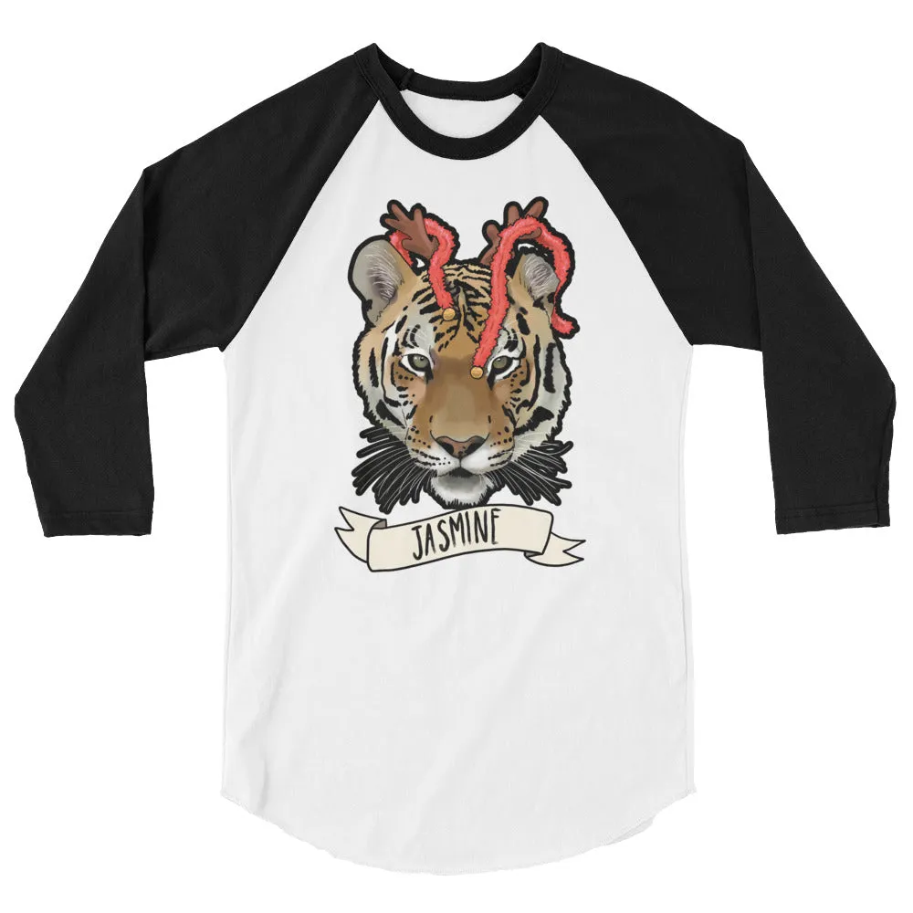 Shirt - Jingle Bells Jasmine Tiger Unisex 3/4 Sleeve