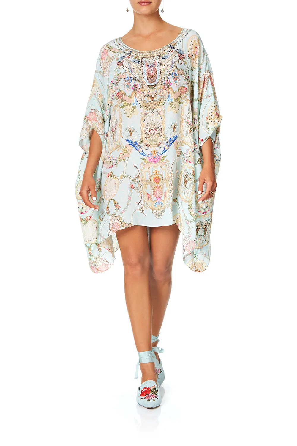 SHORT ROUND NECK KAFTAN VERSAILLES SKY