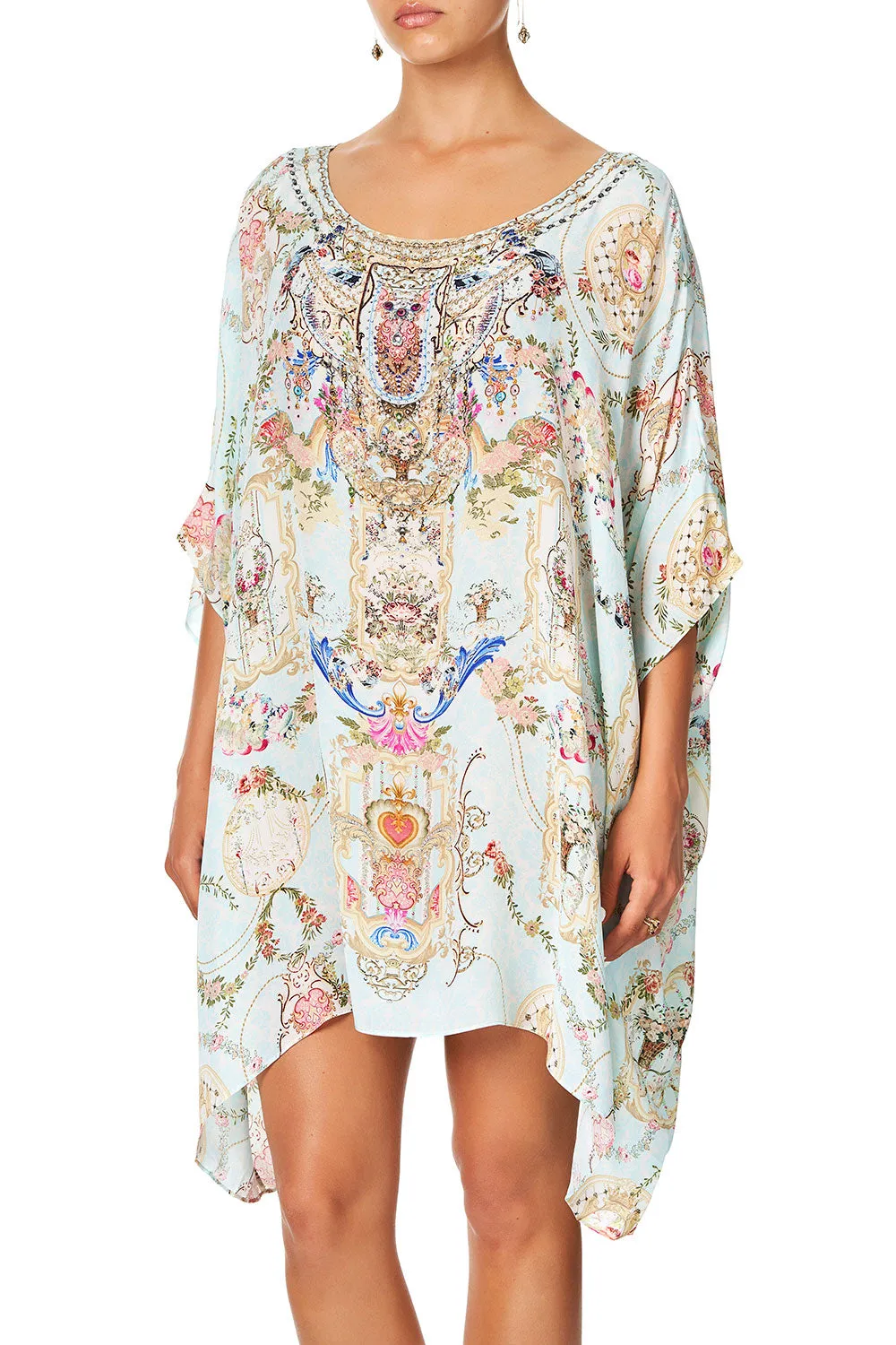 SHORT ROUND NECK KAFTAN VERSAILLES SKY