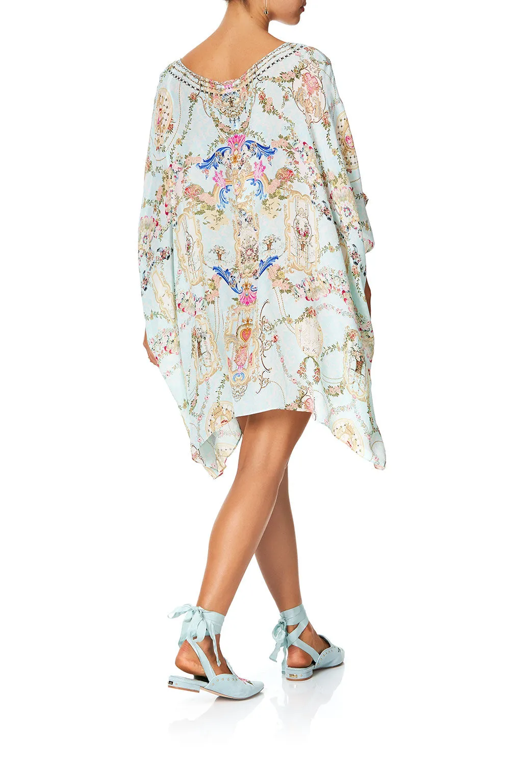 SHORT ROUND NECK KAFTAN VERSAILLES SKY