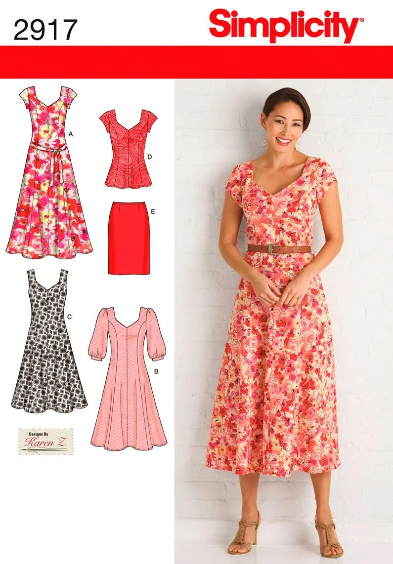 Simplicity Pattern 2917 Misses' and Plus Size Dresses