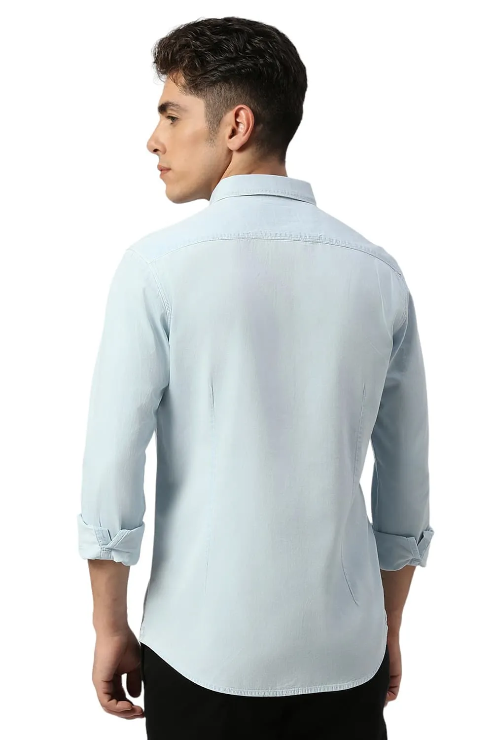 Slim Fit Cotton Indigo Shirt