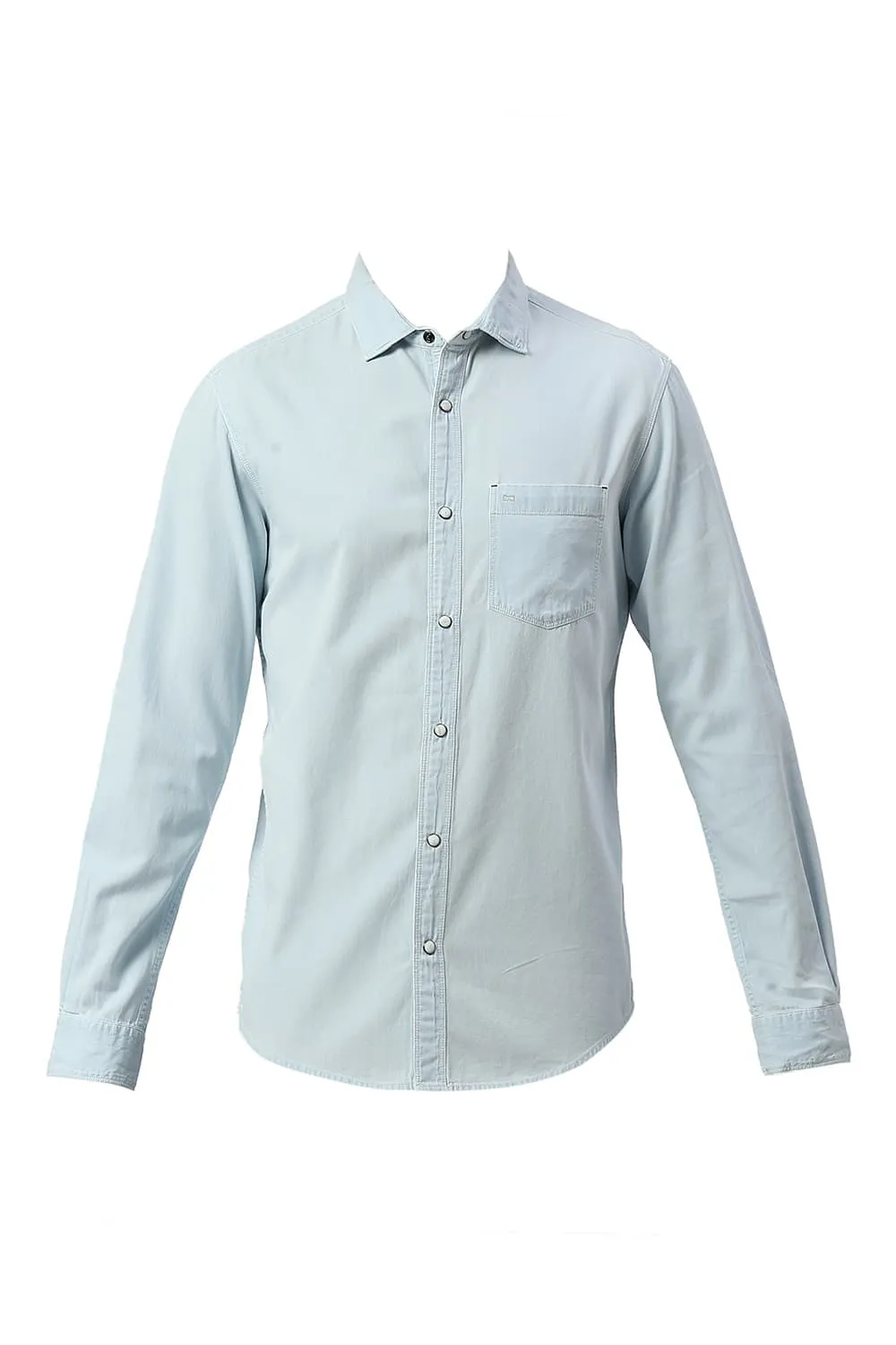 Slim Fit Cotton Indigo Shirt