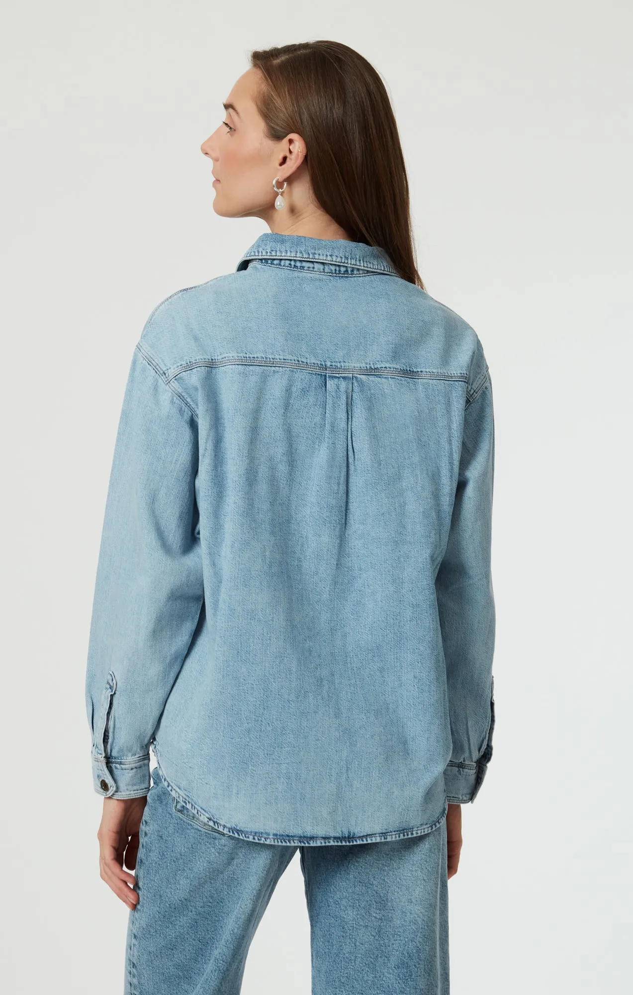 SUSAN DENIM SHIRT IN LIGHT USED DENIM