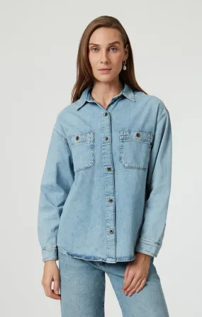 SUSAN DENIM SHIRT IN LIGHT USED DENIM