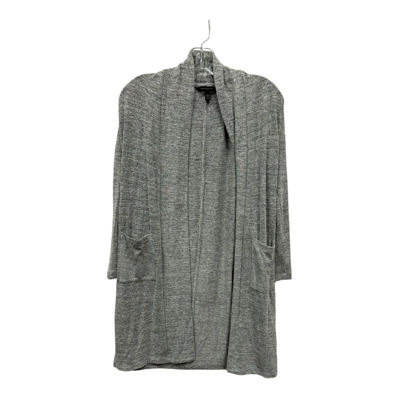 Sweater Cardigan By Banana Republic In Grey, Size:Xs petite