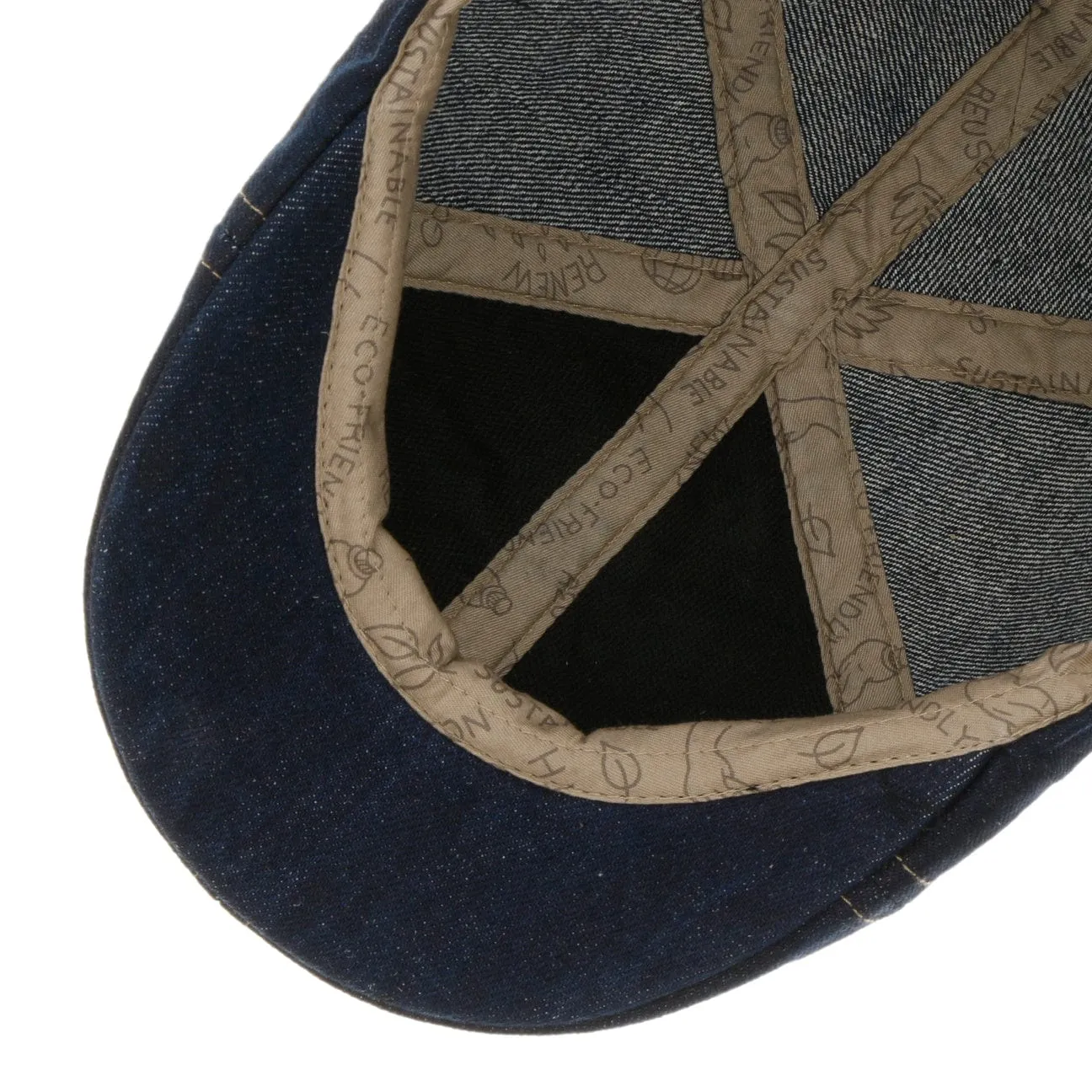 Texas Sustainable Denim Flat Cap by Stetson