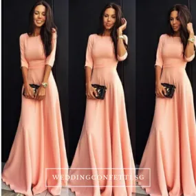 The Azzuria Pink Long Sleeves Dress