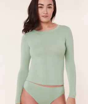 The Base Long Sleeve Top - Cloud - Jade