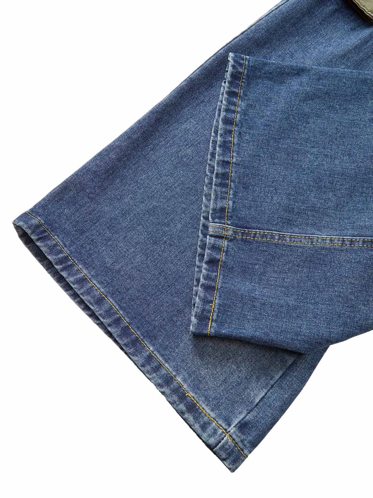 Thesupermade Homemade Large Pocket Cargo Jeans