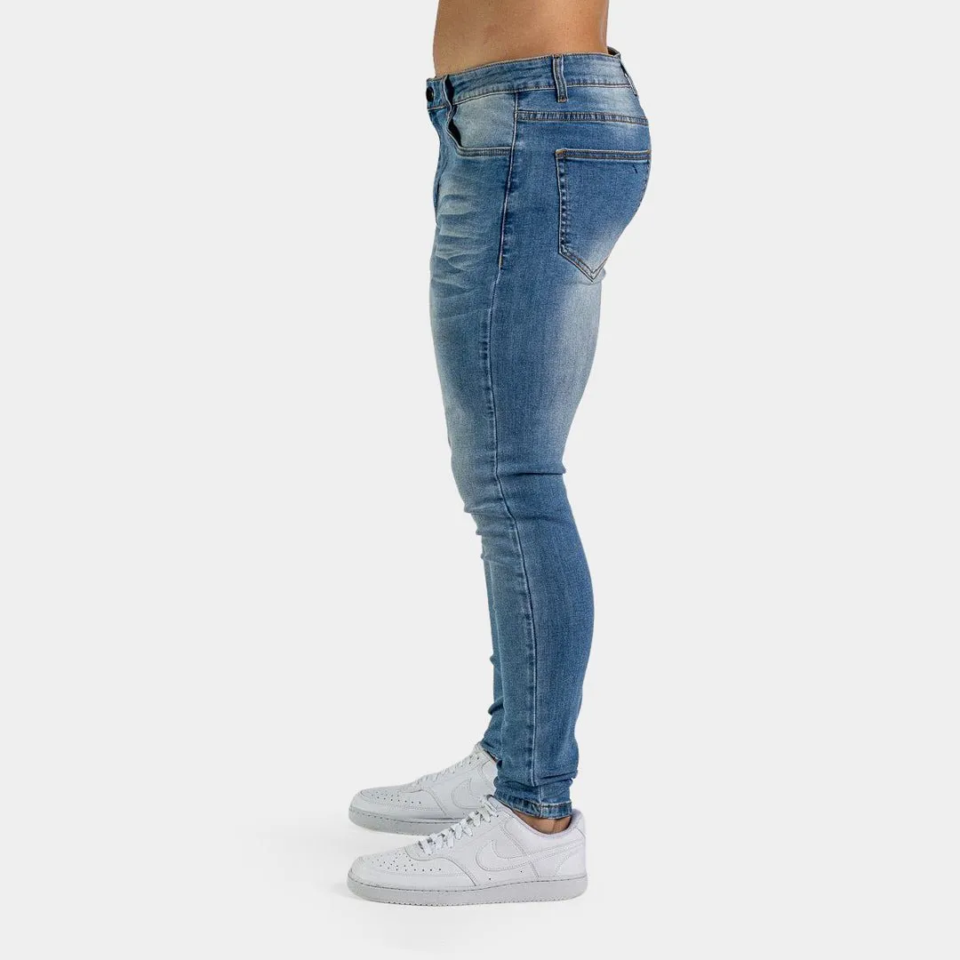 Ultra Stretch Jeans - Skinny Fit - Mid Blue Fade