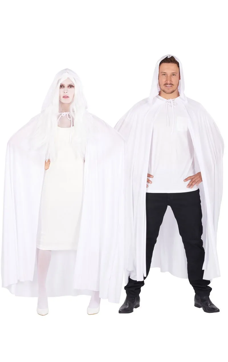 Unisex White Cape Costume